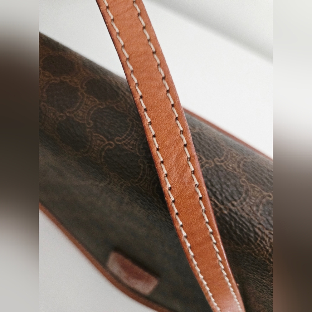 Authentic CELINE Macadam Pochette Clutch Crossbody Wallet WOC Shoulder Bag - Picture 10 of 16